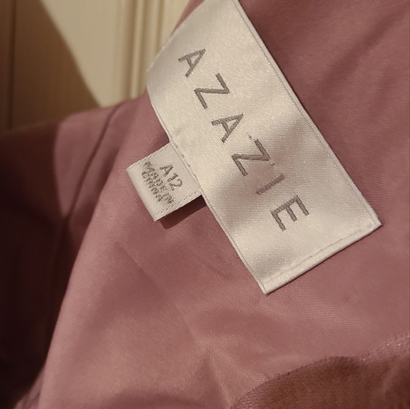 Azazie Mauve Pink High-Low Chiffon and Lace Formal Dress size 12 - Picture 4 of 4